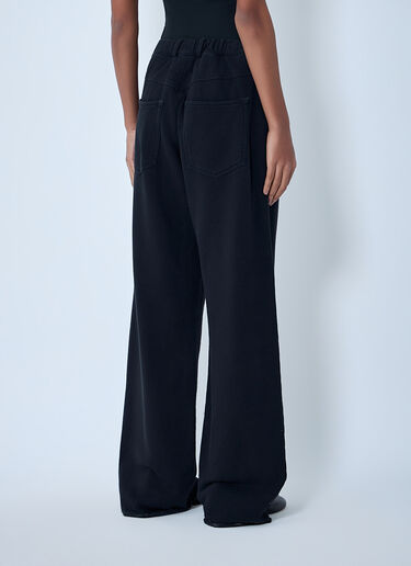 LN-CC® - MM6 Maison Margiela: Wide-Leg Pants - Black MM6 Maison Margiela Wide-Leg Pants Black mmm0264008
