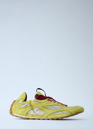 LN-CC® - Bottega Veneta: Orbit Flash Sneakers - Yellow Bottega Veneta Orbit Flash Sneakers Yellow bov0163017