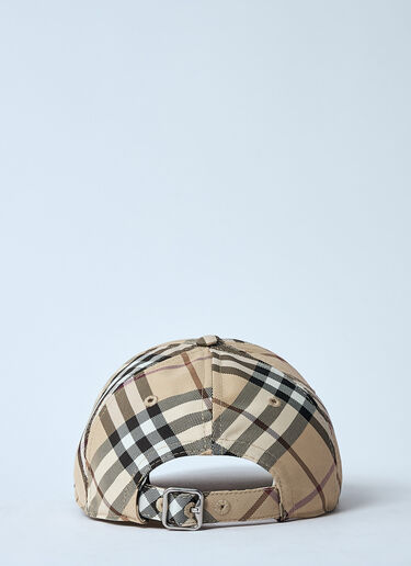 Burberry Check Baseball Cap Beige bur0259028
