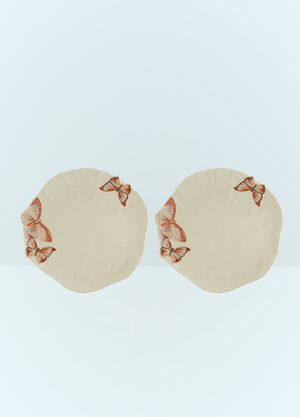 Bordallo Pinheiro Set Of Two Cloudy Butterflies Charger Plates Cream wps0691268