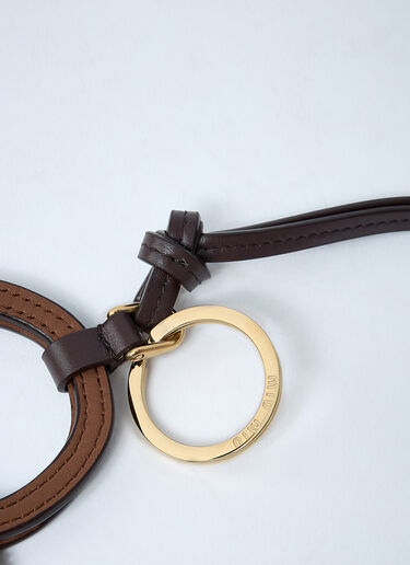 Miu Miu Arcadie 皮革钥匙扣 棕色 miu0262054