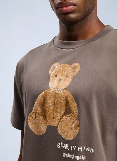 LN-CC® - Palm Angels: Bear In Mind 티셔츠 - 회색 Palm Angels Bear In Mind 티셔츠 회색 pma0162046