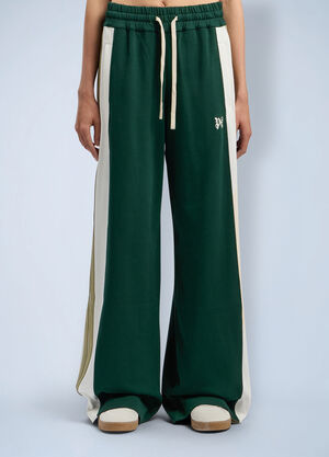 LN-CC® - Palm Angels: Monogram Track Pants - Dark Green Palm Angels Monogram Track Pants Dark Green pma0262114