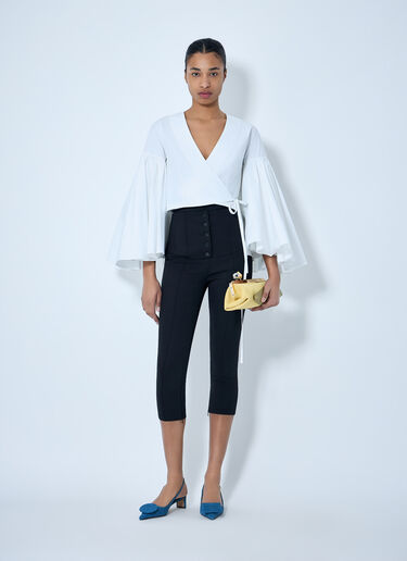 LN-CC® - Jacquemus: V-Neck Wrap Blouse - White Jacquemus V-Neck Wrap Blouse White jac0264011