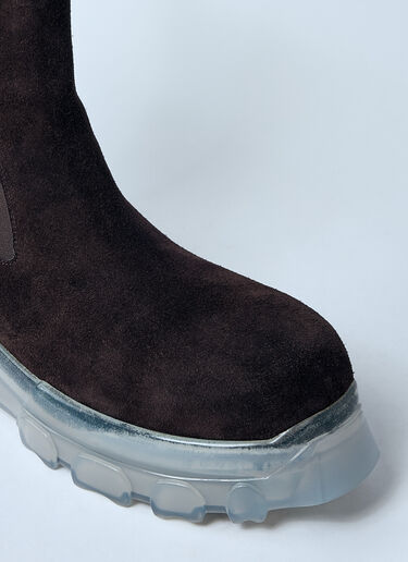 LN-CC® - Rick Owens: Suede Beatle Bozo Tractor Boots - Brown Rick Owens Suede Beatle Bozo Tractor Boots Brown ric0159037