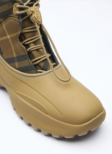 LN-CC® - Burberry: Check Scoot Trek Boots - Green Burberry Check Scoot Trek Boots Green bur0158010