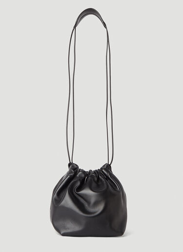 LN-CC® - Jil Sander: Drawstring Small Shoulder Bag - Black Jil Sander Drawstring Small Shoulder Bag Black jil0245034