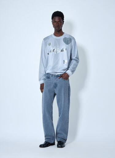 LN-CC® - Acne Studios: Embroidered Logo Long-Sleeve Shirt - Grey Acne Studios Embroidered Logo Long-Sleeve Shirt Grey acn0164041