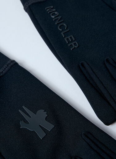 LN-CC® - Moncler Grenoble: Touch Screen Jersey Gloves - Black Moncler Grenoble Touch Screen Jersey Gloves Black mog0259004