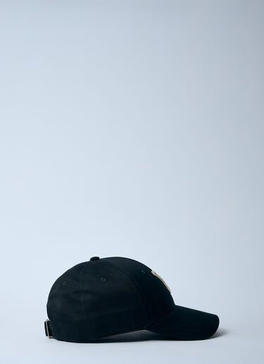 LN-CC® - Saint Laurent: Logo Motif Baseball Cap - Black Saint Laurent Logo Motif Baseball Cap Black sla0362001
