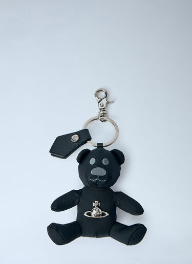 Vivienne Westwood Bear Keychain with Logo Plaque Black vvw0164005