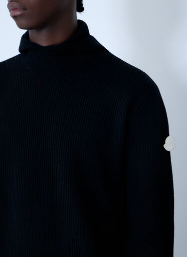 Moncler + Jil Sander 羊毛毡连帽毛衣 黑色 mjl0162006