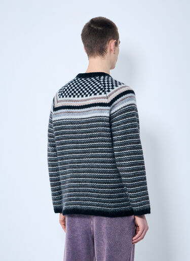 NÒMARYTHM TEXTILE 格纹条纹针织衫  灰色 nma0158002