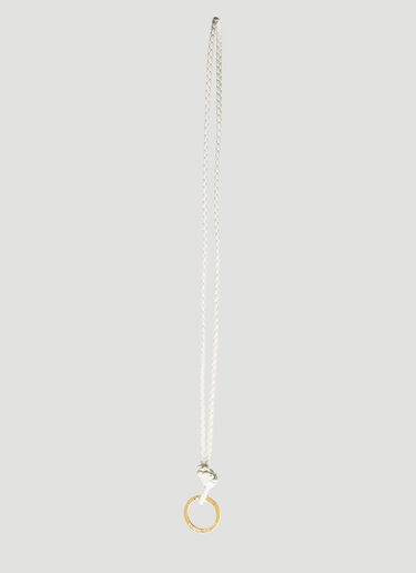LN-CC® - Bottega Veneta: Intreccio Lanyard Keyring - White Bottega Veneta Intreccio Lanyard Keyring White bov0253056