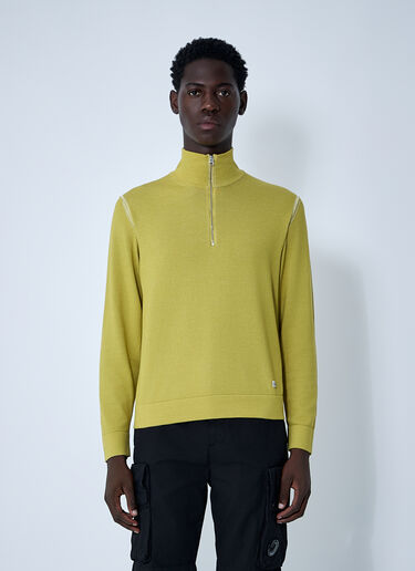 C.P. Company Half Zip-Up Sweater Green pco0160007