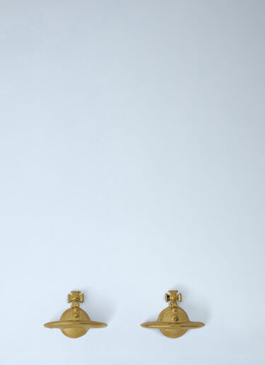 LN-CC® - Vivienne Westwood: Solid Orb Earrings - Gold Vivienne Westwood Solid Orb Earrings Gold vvw0264054