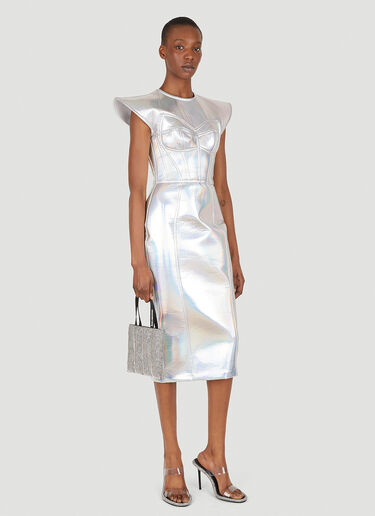 LN-CC® - Dolce & Gabbana: Metallic Bustier Dress - Silver Dolce & Gabbana Metallic Bustier Dress Silver dol0246027