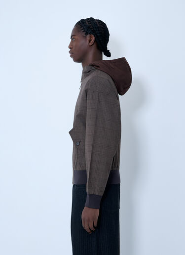 LN-CC® - Prada: Hooded Wool Jacket - Brown Prada Hooded Wool Jacket Brown pra0163005
