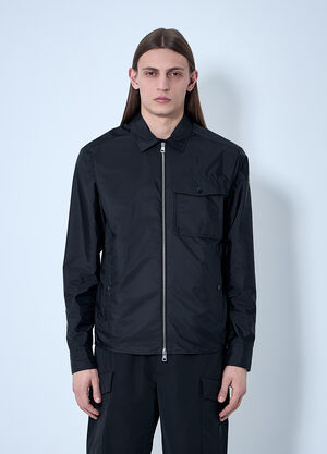 LN-CC® - Moncler: Zip-Up Shirt - Black Moncler Zip-Up Shirt Black mon0160016