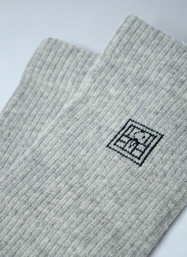 TOTEME 标志性Monogram纯棉袜 浅灰色 tot0263092
