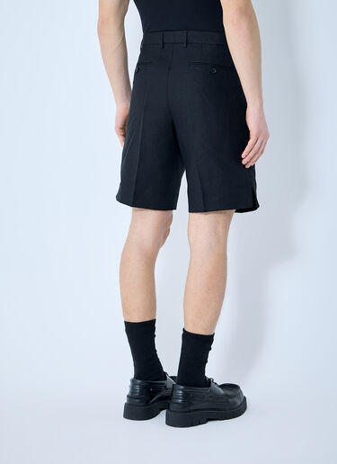 Dolce & Gabbana 亚麻精裁短裤  黑色 dol0160006