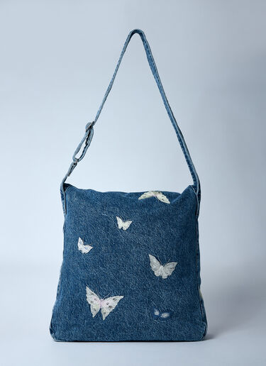 LN-CC® - Our Legacy: Crossbody Indigo Butterfly Sling Bag - Blue Our Legacy Crossbody Indigo Butterfly Sling Bag Blue our0360049