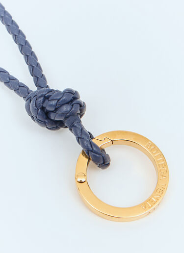 LN-CC® - Bottega Veneta: Intreccio Long Keyring - Blue Bottega Veneta Intreccio Long Keyring Blue bov0257028