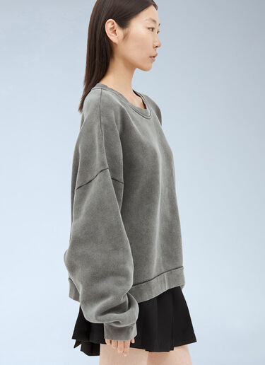 LN-CC® - Acne Studios: Logo Patch Sweatshirt - Grey Acne Studios Logo Patch Sweatshirt Grey acn0357002