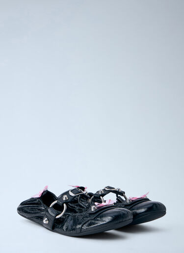 LN-CC® - Balenciaga: City Ballerinas Flats - Black Balenciaga City Ballerinas Flats Black bal0263018