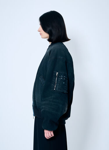 LN-CC® - Balenciaga: Distressed Bomber Jacket - Black Balenciaga Distressed Bomber Jacket Black bal0259003