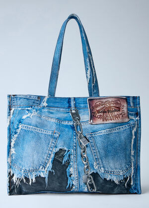Acne Studios Trompe-L'Oeil Tote Bag Blue acn0364006