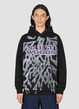 LN-CC® - Saintwoods: Lightning Hooded Sweatshirt - Black Saintwoods Lightning Hooded Sweatshirt Black swo0151012