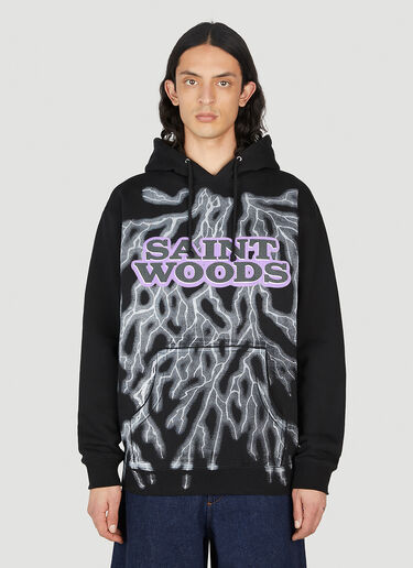 LN-CC® - Saintwoods: Lightning Hooded Sweatshirt - Black Saintwoods Lightning Hooded Sweatshirt Black swo0151012