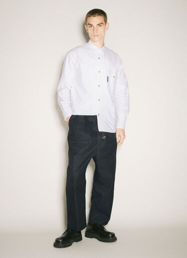 Comme des Garçons Homme Cotton-Blend Belted Pants Navy cdh0158011