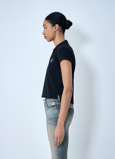 Balenciaga Cropped Polo Shirt Black bal0263002