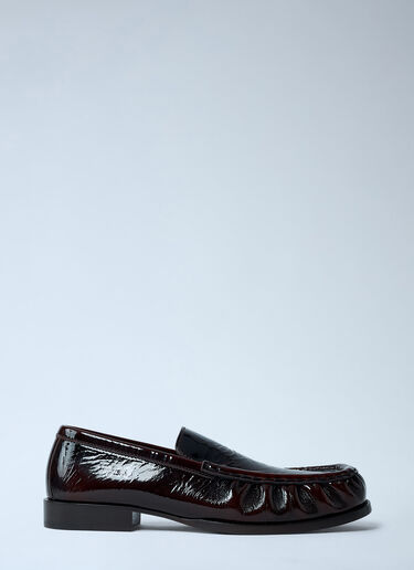 Dries Van Noten 漆皮乐福鞋 深棕色 dvn0261004
