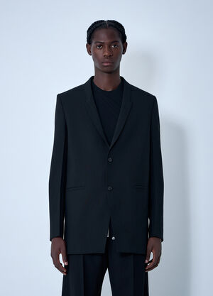 Rick Owens Single-Breasted Blazer Black ric0161019