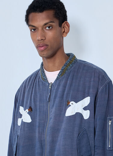 LN-CC® - Story MFG: Embroidered Bomber Jacket - Purple Story MFG Embroidered Bomber Jacket Purple str0164001