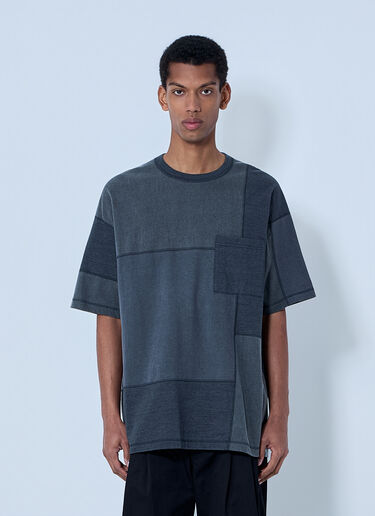 Comme des Garçons Homme 패치워크 코튼 티셔츠 회색 cdh0164007
