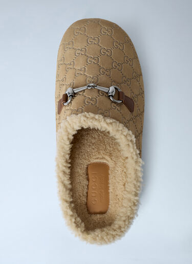LN-CC® - Gucci: Horsebit Suede Mules - Beige Gucci Horsebit Suede Mules Beige guc0161049