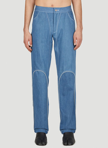 LN-CC® - Mainline:RUS/Fr.CA/DE: Contrast Piping Jeans - Blue Mainline:RUS/Fr.CA/DE Contrast Piping Jeans Blue mai0352001