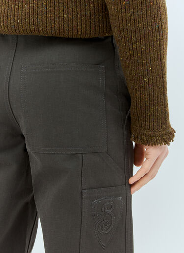Burberry Cotton Carpenter Pants Grey bur0158002