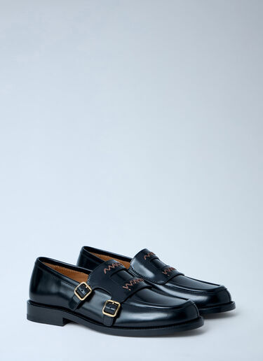 LN-CC® - Marni: Double Monk Strap Loafers - Black Marni Double Monk Strap Loafers Black mni0263017