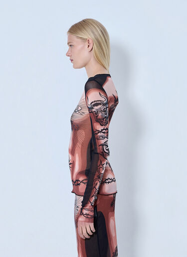 LN-CC® - Jean Paul Gaultier: Re-Edition Safe Sex Tattoo Longsleeve Top - Brown Jean Paul Gaultier Re-Edition Safe Sex Tattoo Longsleeve Top Brown jpg0264025