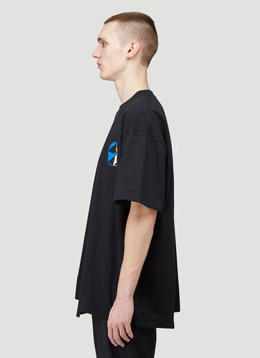 LN-CC® - The Salvages: Reconstructed Split Logo T-Shirt - Black The Salvages Reconstructed Split Logo T-Shirt Black slv0144003
