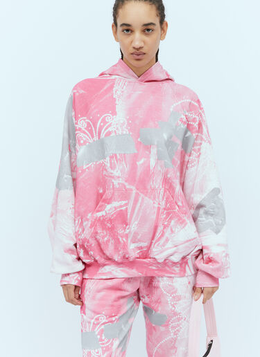LN-CC® - Praying: Garbage Hooded Sweatshirt - Pink Praying Garbage Hooded Sweatshirt Pink pry0354006