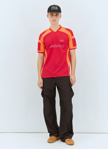 LN-CC® - Metalwood Studio: 拼接运动 T 恤 - 红色 Metalwood Studio 拼接运动 T 恤 红色 met0158001