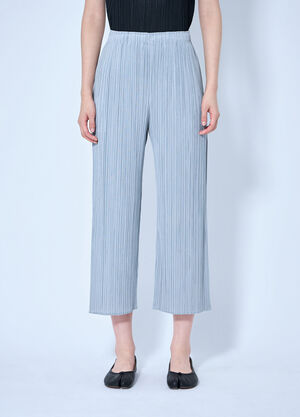 Pleats Please Issey Miyake Pleated Wide-Leg Trousers Grey plp0264010