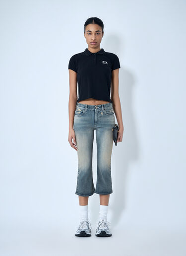 Balenciaga Cropped Polo Shirt Black bal0263002