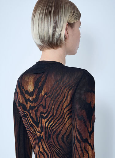 Jean Paul Gaultier Wood Mesh Top Black jpg0261001